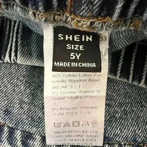 Girls size 5 Mini Denim Pleated Side Skirt Elastic Waist/ Trendy - Picture 7 of 10